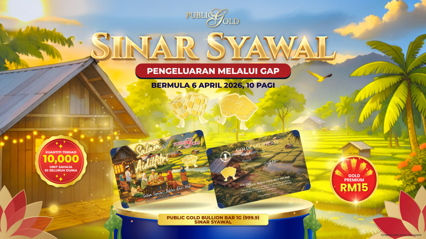 Public Gold Bullion Bar 1g (999.9) - Sinar Syawal