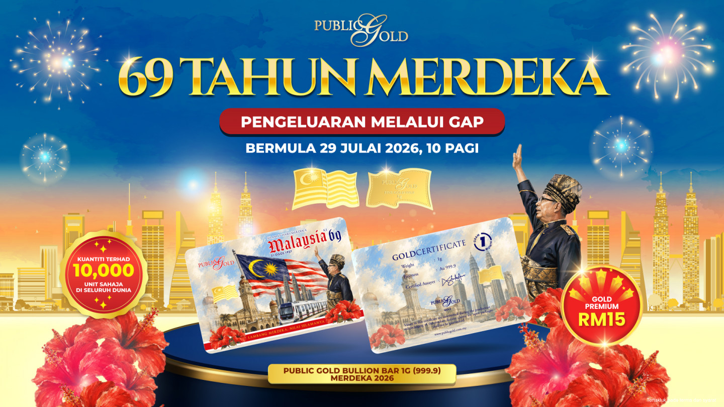 [NEW LAUNCH] Public Gold Bullion Bar 1g (999.9) - Merdeka 2026!