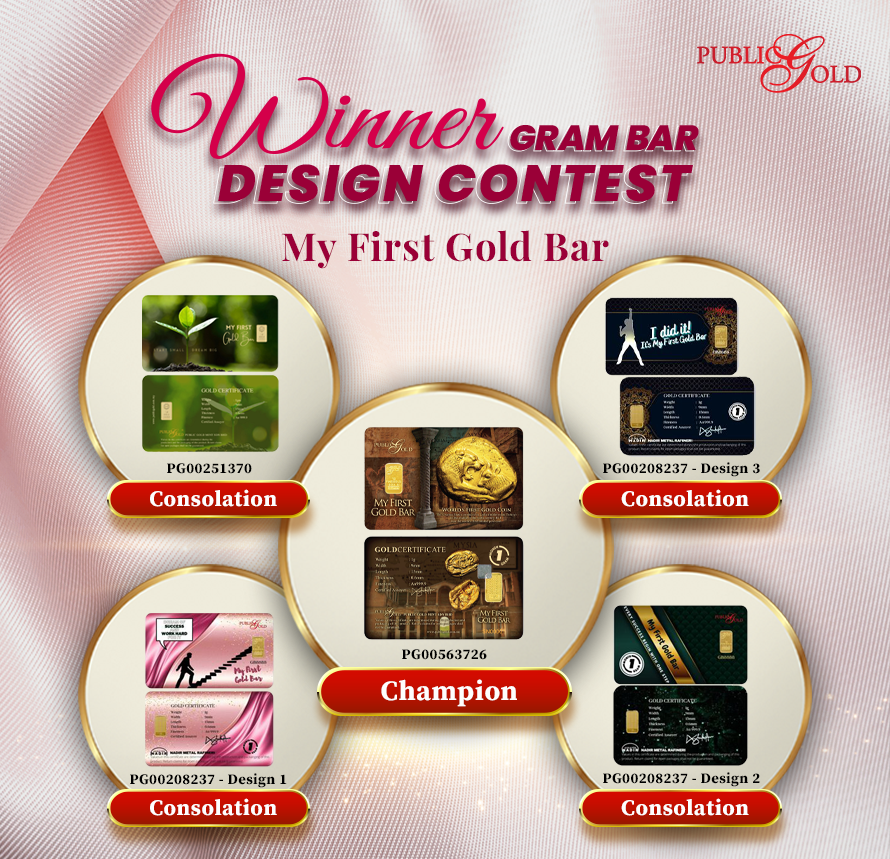 Gram Bar Design Contest Winners - My First Gold Bar